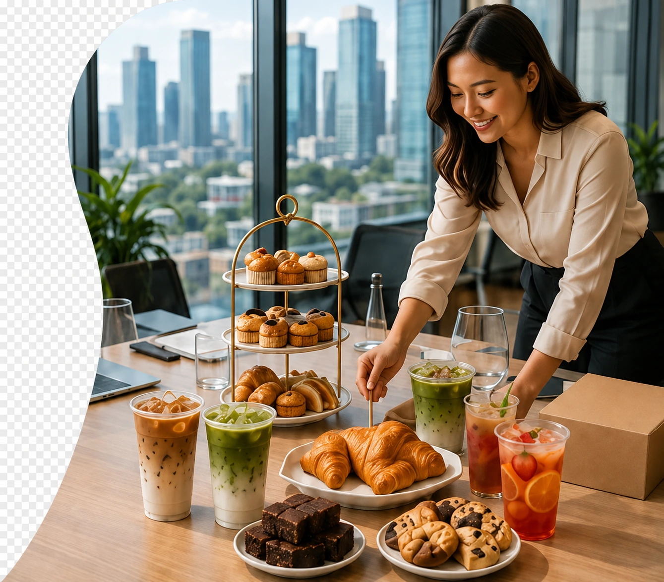 Menyiapkan afternoon tea di kantor